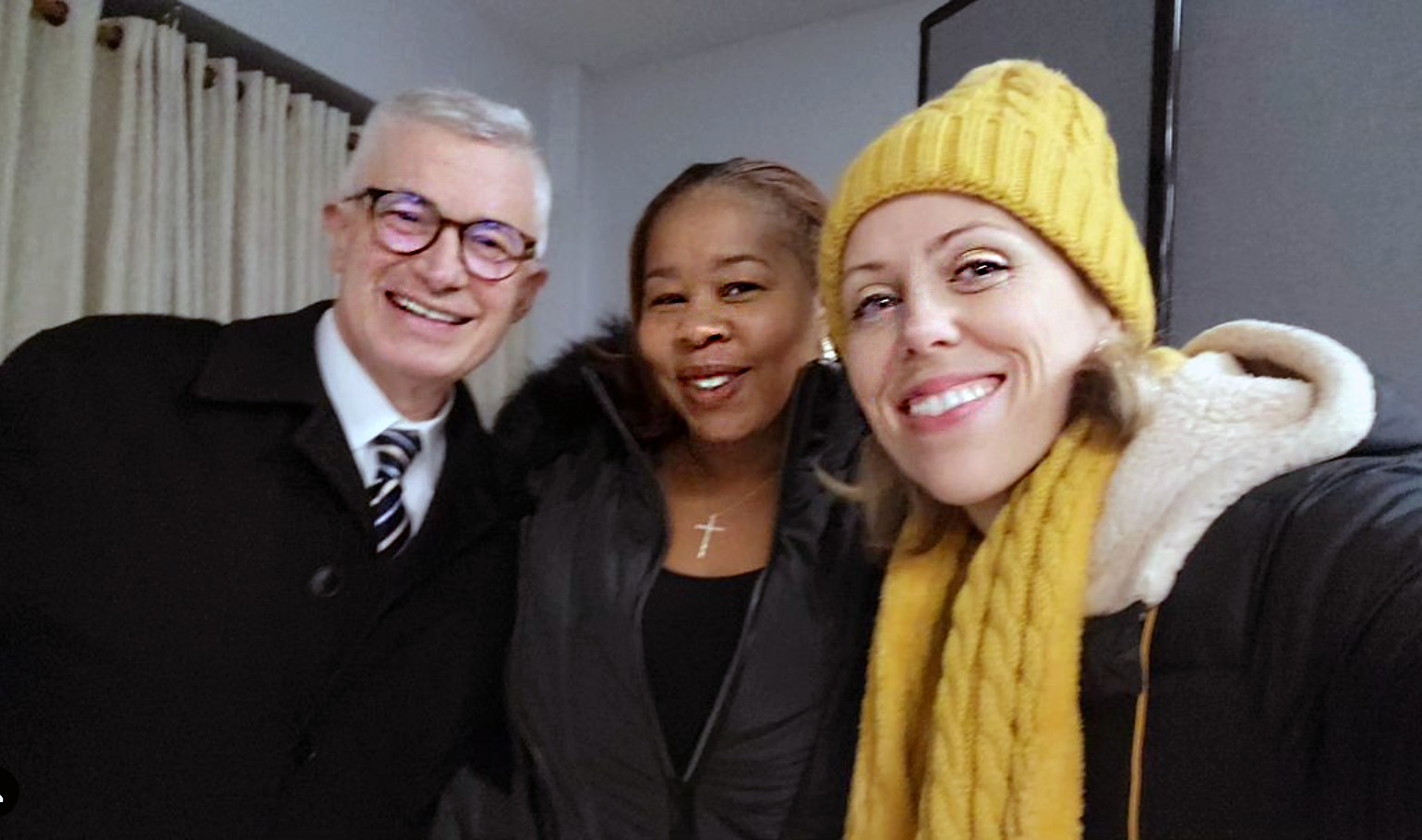 Meredith Burns, candidate for City Council At-Large, with Jim McGreevey, candidate for Mayor and Brandi Warren, candidate for City Council - Ward A